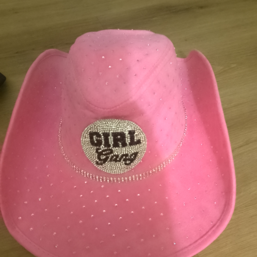 Pink Glitter Ladies Cowboy Hat